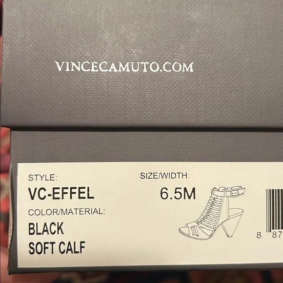 Vince Camuto black sandal strappy gladiator 6.5 - Picture 6 of 6